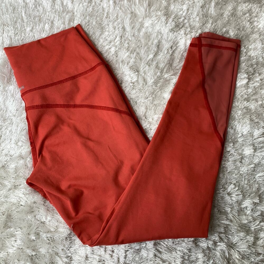 Aerie Medium Coral Leggings Mesh Inserts in Leg No Flaws